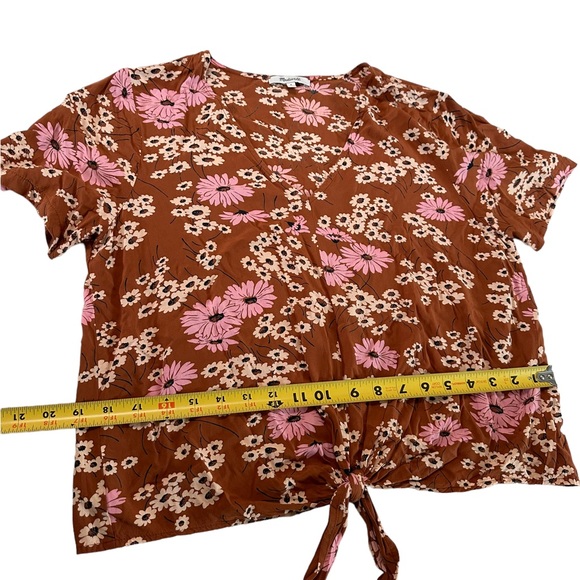 Madewell Novel Tie Front in Hillside Daisies Size Medium - Picture 15 of 17